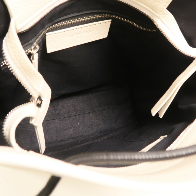 BALENCIAGA 牛皮皮革Tote Bag銀扣肩背袋-4