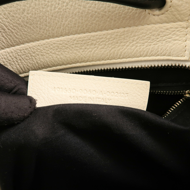 BALENCIAGA 牛皮皮革Tote Bag銀扣肩背袋-6