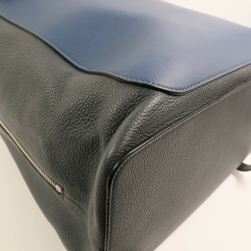 LOEWE 牛皮皮革Backpack銀扣背包-11