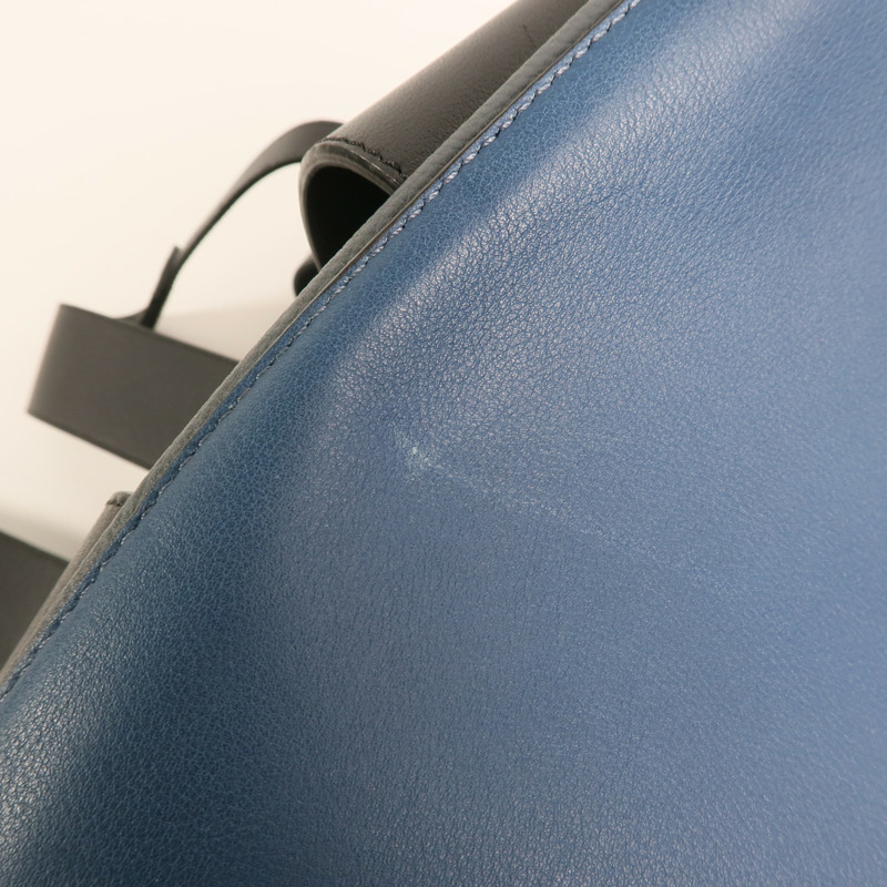 LOEWE 牛皮皮革Backpack銀扣背包-14