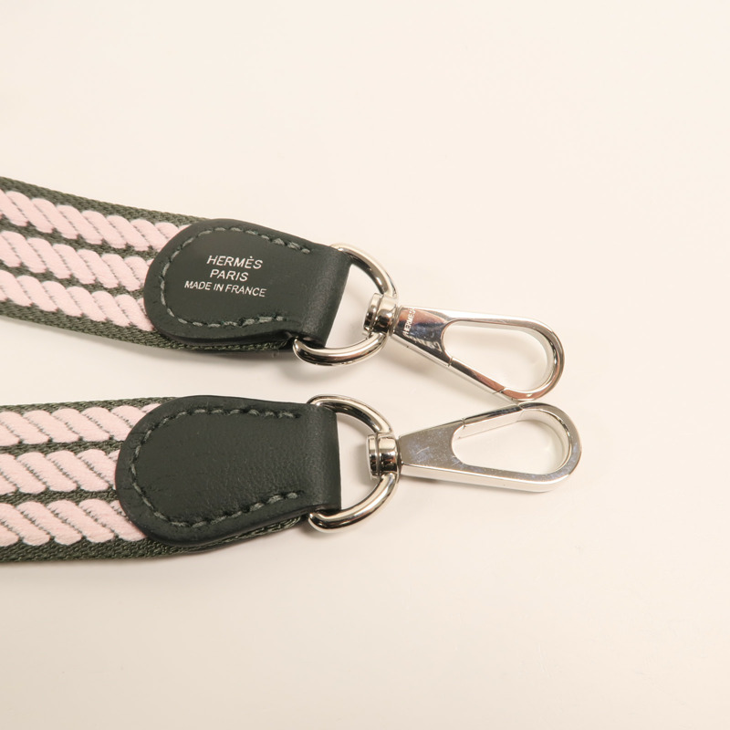 HERMES Clemence皮革Evelyne TPM銀扣肩背袋Vert Fonce-14