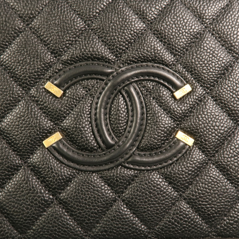 CHANEL 牛皮皮革Vanity Case金扣手挽肩背兩用袋-8