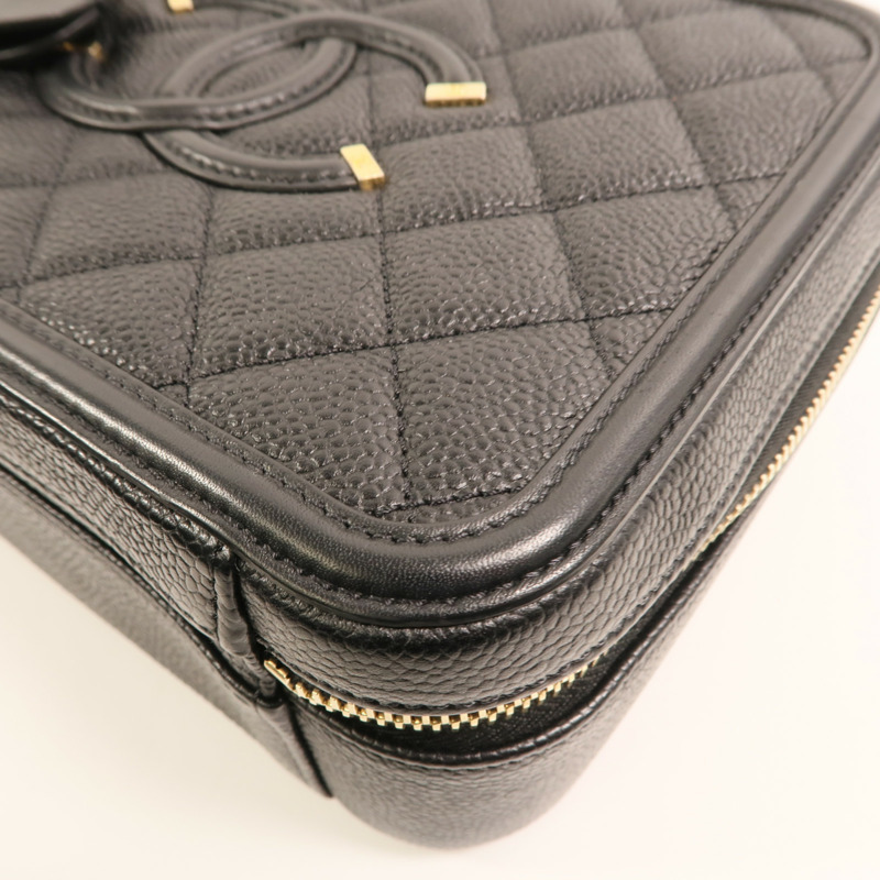 CHANEL 牛皮皮革Vanity Case金扣手挽肩背兩用袋-12