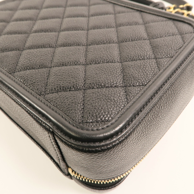 CHANEL 牛皮皮革Vanity Case金扣手挽肩背兩用袋-14