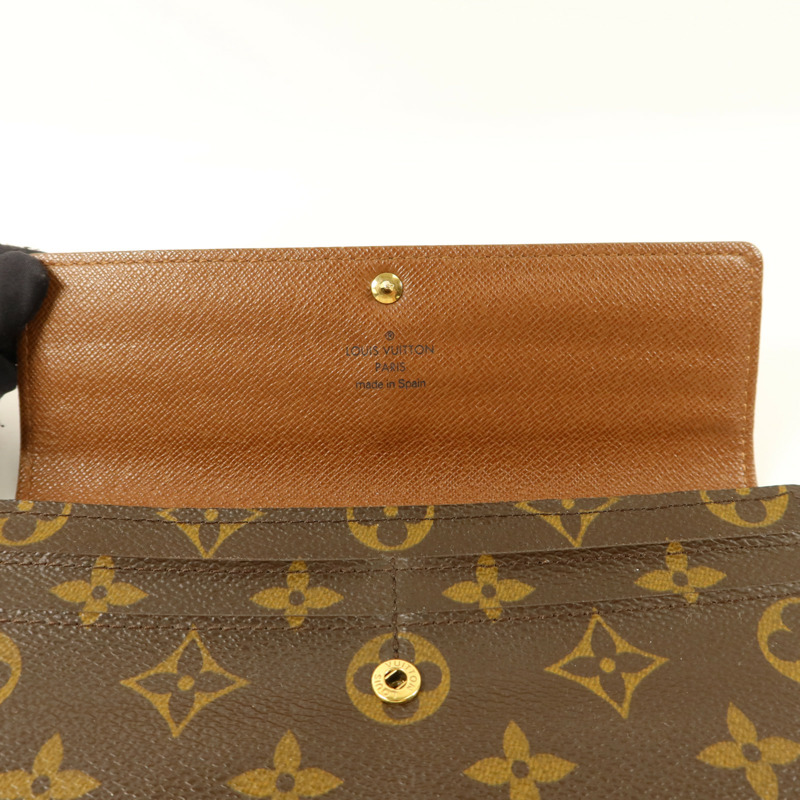 LOUIS VUITTON Monogram Sarah Wallet長錢包-15