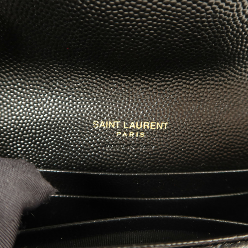 SAINT LAURENT 牛皮皮革Cassandre Matelasse Small Wallet錢包-5