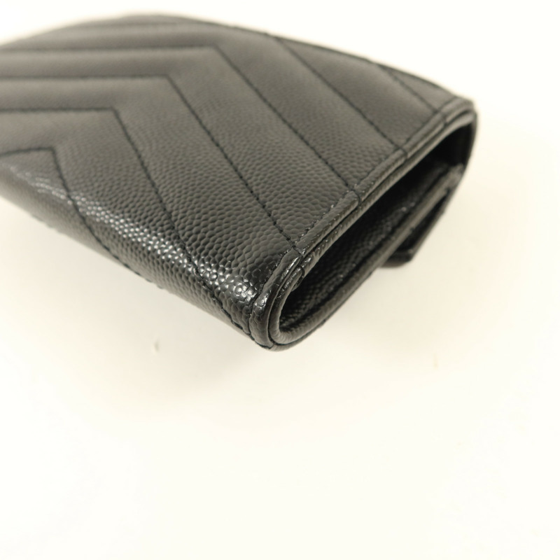 SAINT LAURENT 牛皮皮革Cassandre Matelasse Small Wallet錢包-10