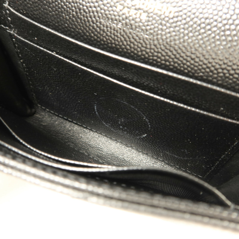 SAINT LAURENT 牛皮皮革Cassandre Matelasse Small Wallet錢包-12