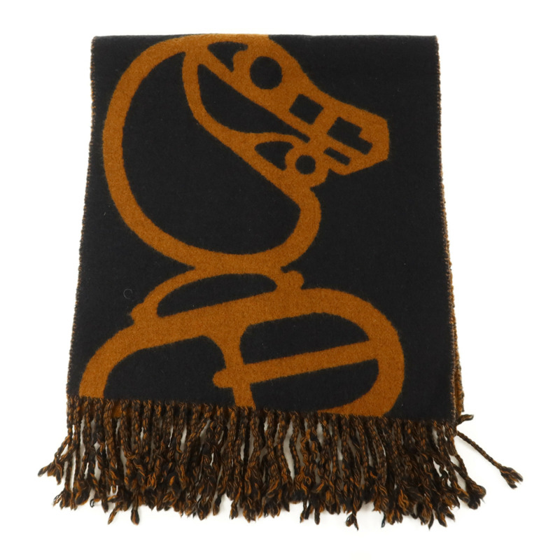 HERMES 羊絨Scarf頸巾Caramel-1