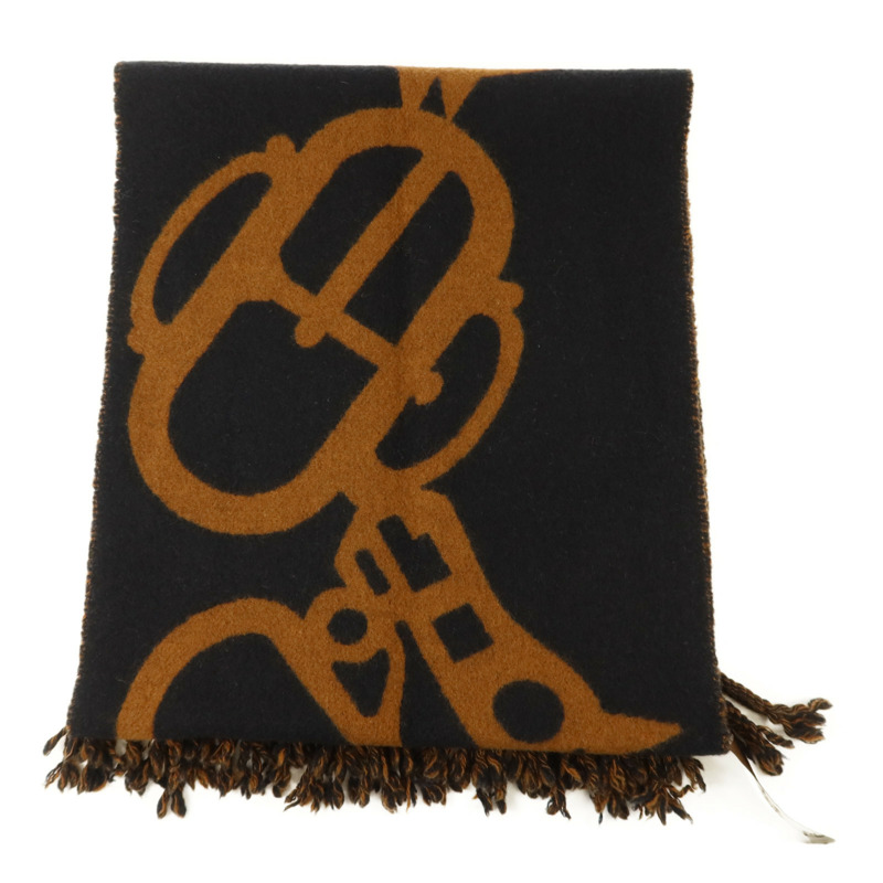 HERMES 羊絨Scarf頸巾Caramel-3