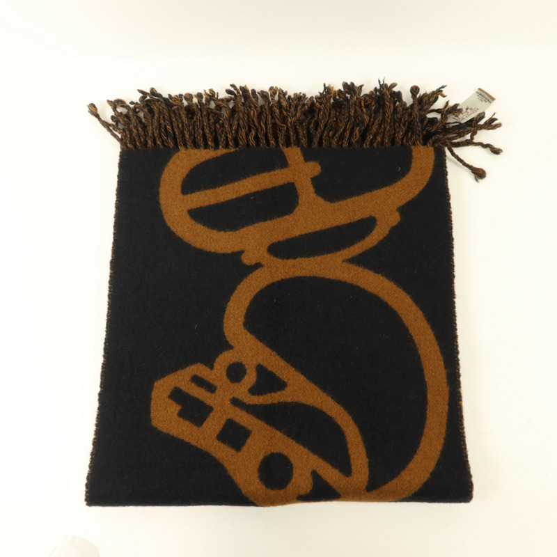 HERMES 羊絨Scarf頸巾Caramel-4