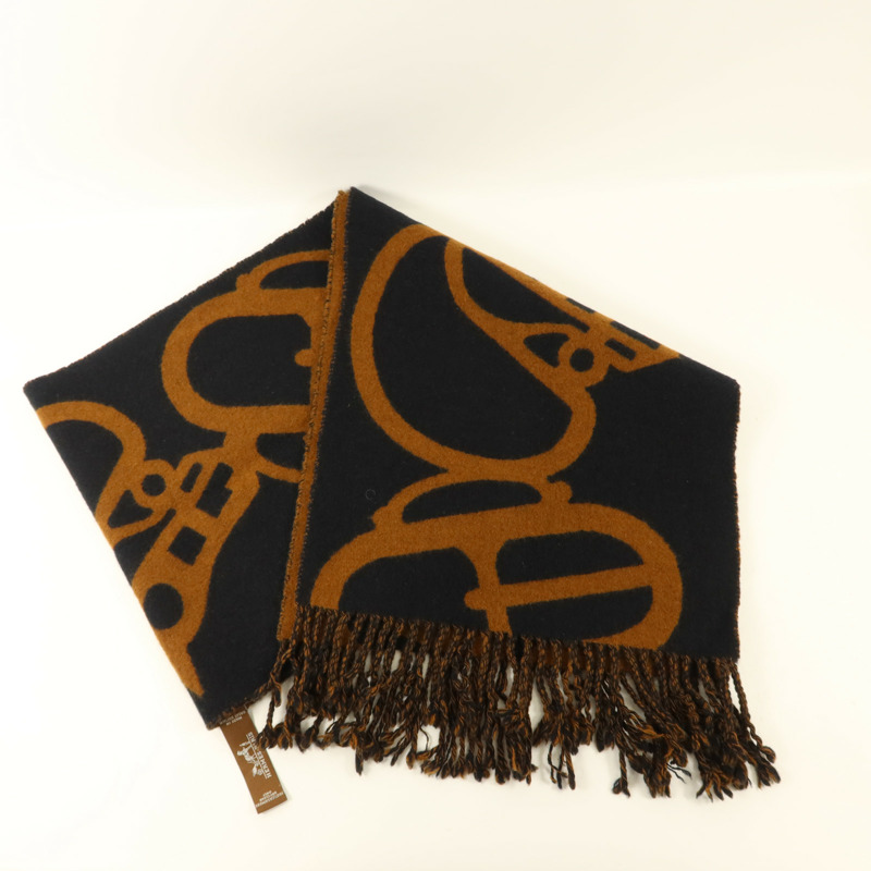 HERMES 羊絨Scarf頸巾Caramel-6