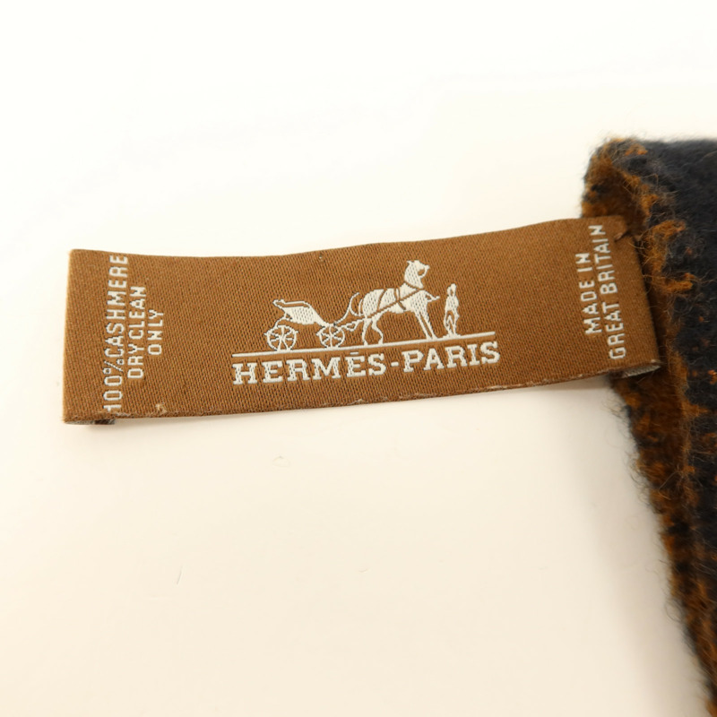 HERMES 羊絨Scarf頸巾Caramel-7