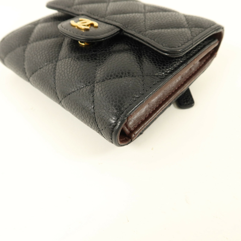 CHANEL 牛皮皮革Classic Small Flap Wallet錢包-10