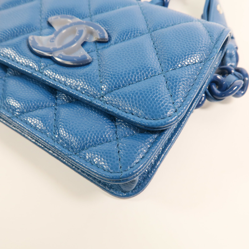 CHANEL 牛皮皮革Mini Waist Bag鏈帶腰包-12