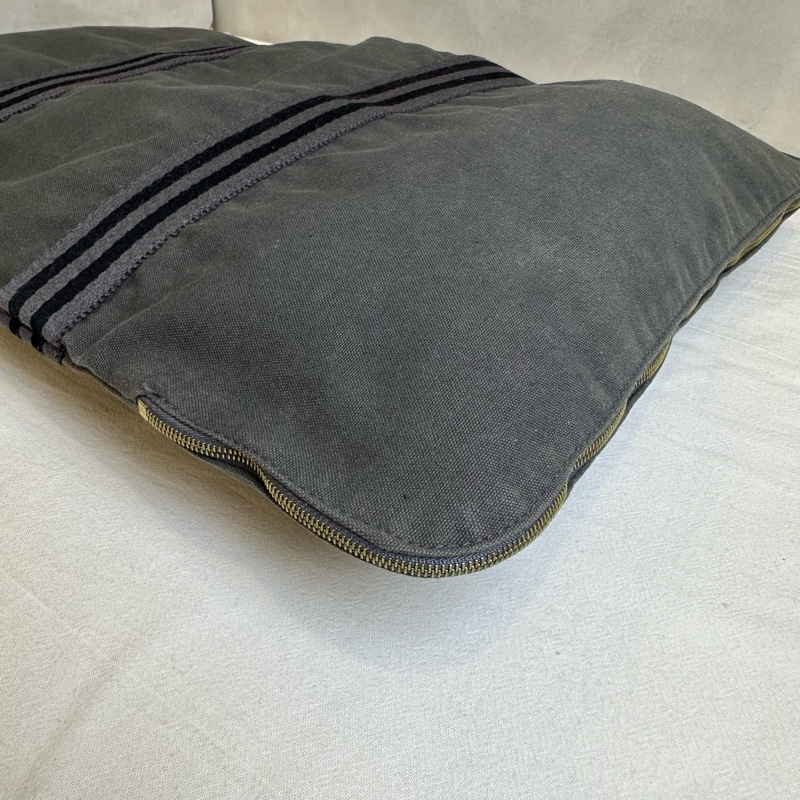 Hermès 愛馬仕 灰色帆布Fourre Tout Porte Documents 商務包 vintage-5