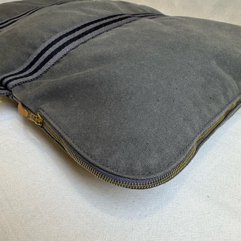Hermès 愛馬仕 灰色帆布Fourre Tout Porte Documents 商務包 vintage-7