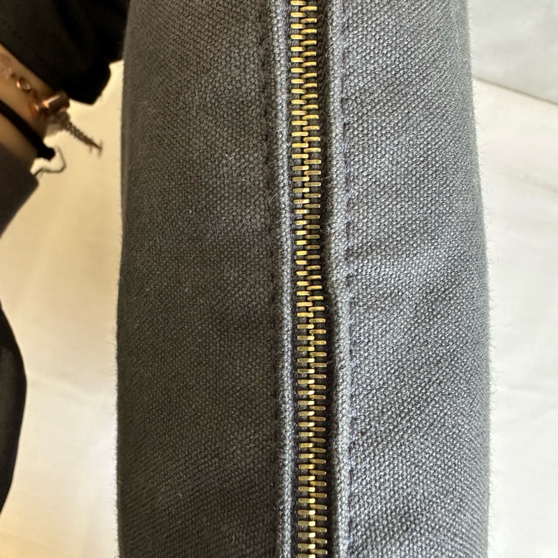 Hermès 愛馬仕 灰色帆布Fourre Tout Porte Documents 商務包 vintage-11