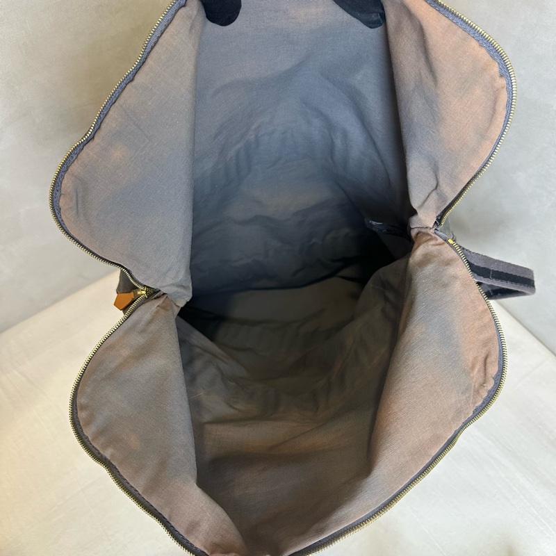 Hermès 愛馬仕 灰色帆布Fourre Tout Porte Documents 商務包 vintage-13