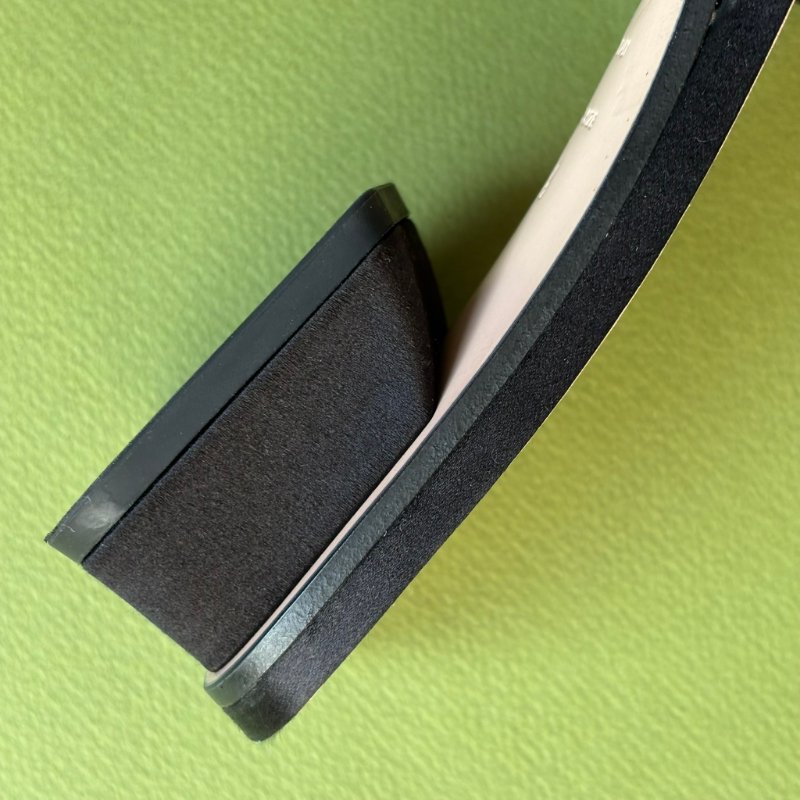 37.5號 ::ROGER VIVIER:: RV Bouquet 黑色緞面 經典方框鑽釦跟鞋 涼鞋 拖鞋-8