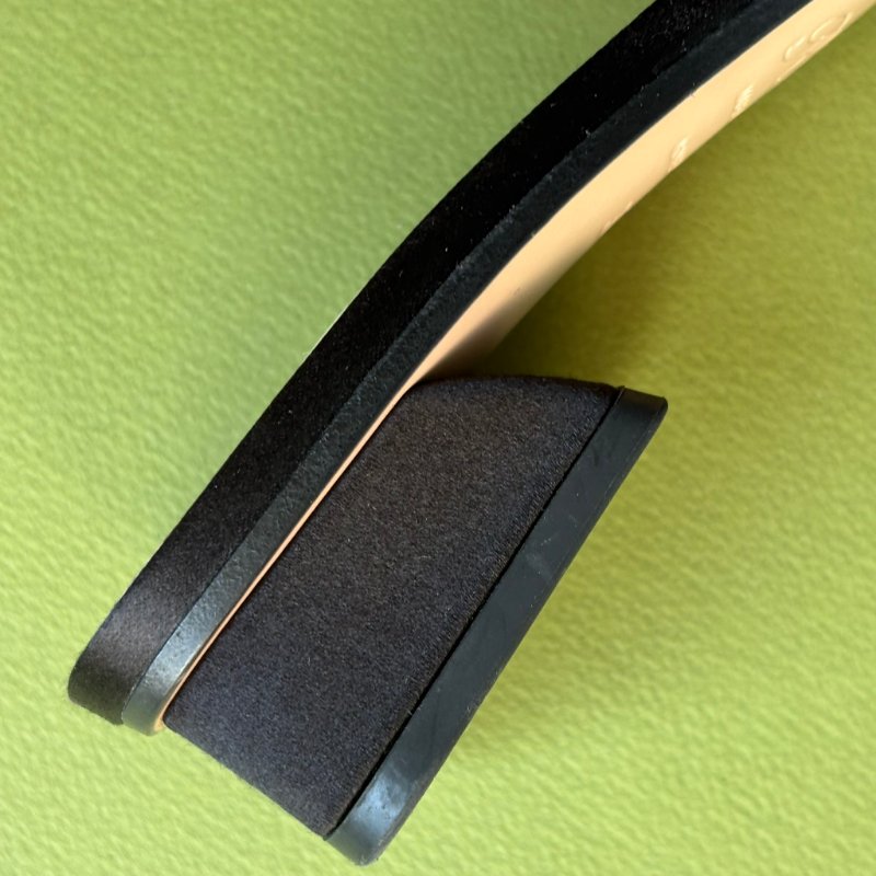 37.5號 ::ROGER VIVIER:: RV Bouquet 黑色緞面 經典方框鑽釦跟鞋 涼鞋 拖鞋-10