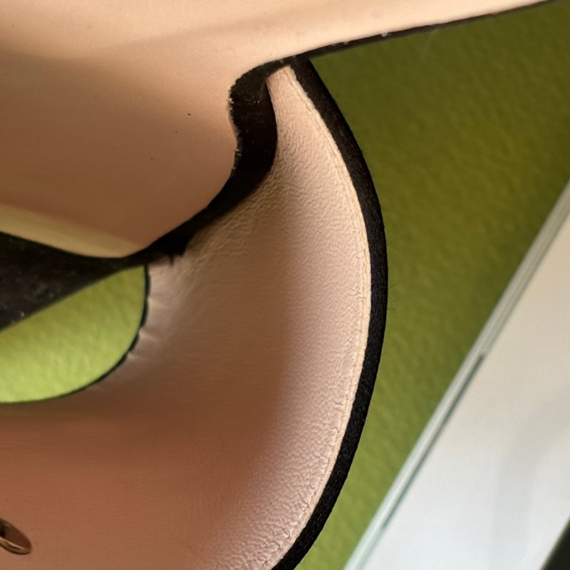 37.5號 ::ROGER VIVIER:: RV Bouquet 黑色緞面 經典方框鑽釦跟鞋 涼鞋 拖鞋-16