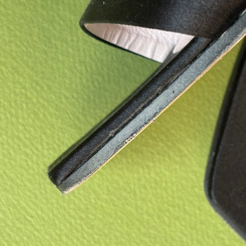 37.5號 ::ROGER VIVIER:: RV Bouquet 黑色緞面 經典方框鑽釦跟鞋 涼鞋 拖鞋-19