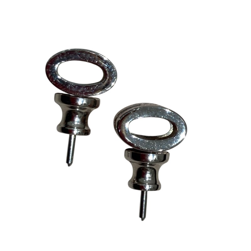 HERMES 愛馬仕 POP H 合金 耳釘 粉紅色 銀-1