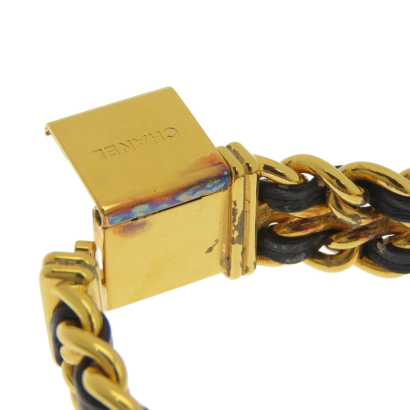 香奈兒 Premiere M 女士腕錶 H0001 鍍金 x 皮革石英模擬顯示黑色錶盤-5