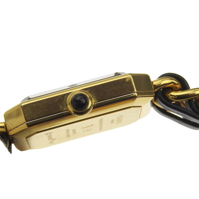 香奈兒 Premiere M 女士腕錶 H0001 鍍金 x 皮革石英模擬顯示黑色錶盤-7