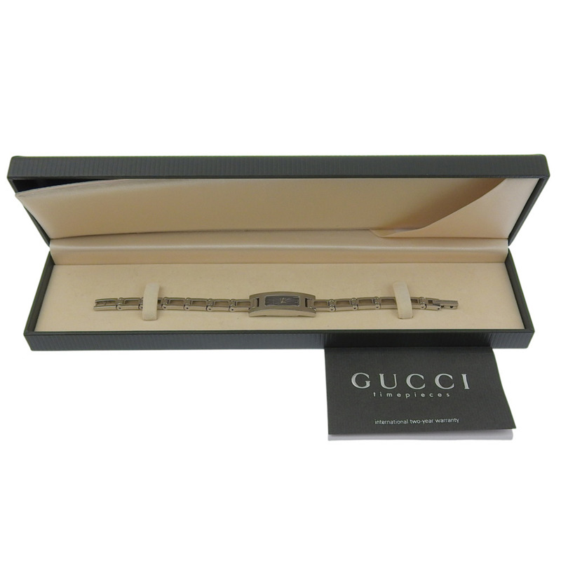 Gucci GUCCI 3900L 女士腕錶,不鏽鋼石英指針式顯示,黑色錶盤。-7