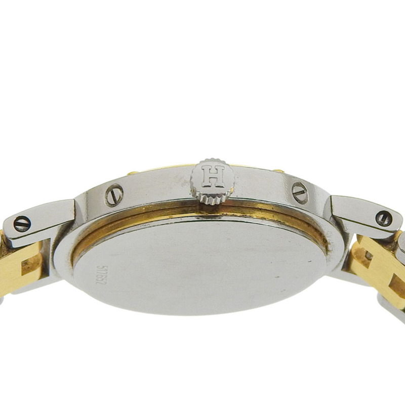 愛馬仕 Clipper 手錶,不鏽鋼,石英,類比顯示,白色錶盤,女士款。-5