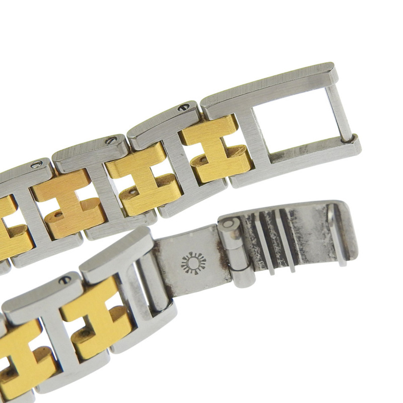 愛馬仕 Clipper 手錶,不鏽鋼,石英,類比顯示,白色錶盤,女士款。-7