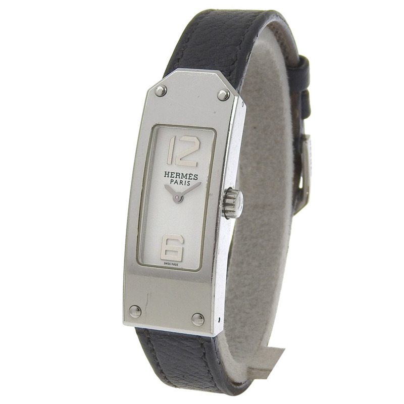 愛馬仕 Kelly II 手錶 KT1.210,不銹鋼,石英,模擬顯示,白色錶盤,女士手錶。-1