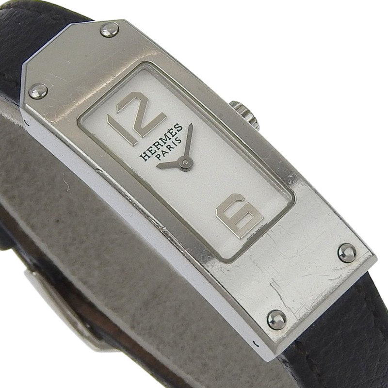 愛馬仕 Kelly II 手錶 KT1.210,不銹鋼,石英,模擬顯示,白色錶盤,女士手錶。-2