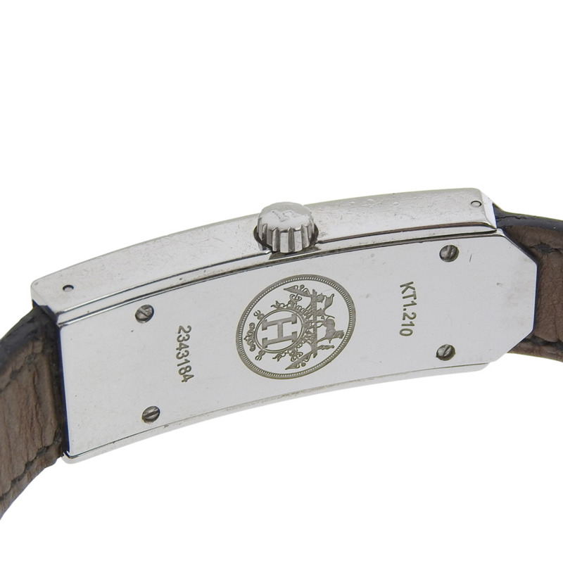 愛馬仕 Kelly II 手錶 KT1.210,不銹鋼,石英,模擬顯示,白色錶盤,女士手錶。-4