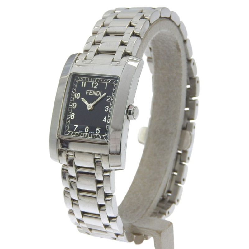 Fendi Olologi 7000L 不鏽鋼石英模擬腕錶,黑色錶盤 - 女士款-1