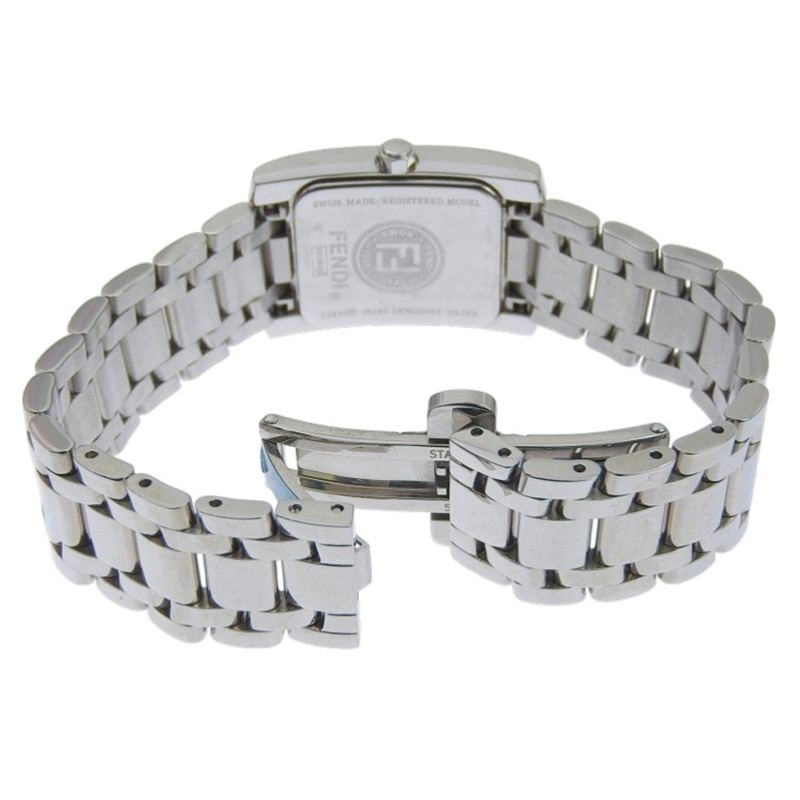 Fendi Olologi 7000L 不鏽鋼石英模擬腕錶,黑色錶盤 - 女士款-4