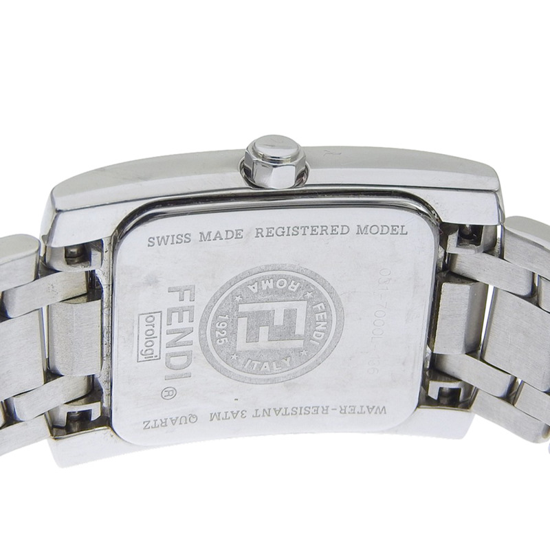 Fendi Olologi 7000L 不鏽鋼石英模擬腕錶,黑色錶盤 - 女士款-5