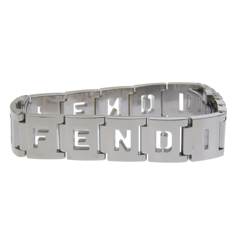 Fendi FENDI Logo Watch 3150L 不鏽鋼石英模擬顯示銀色錶盤 女士腕錶-3