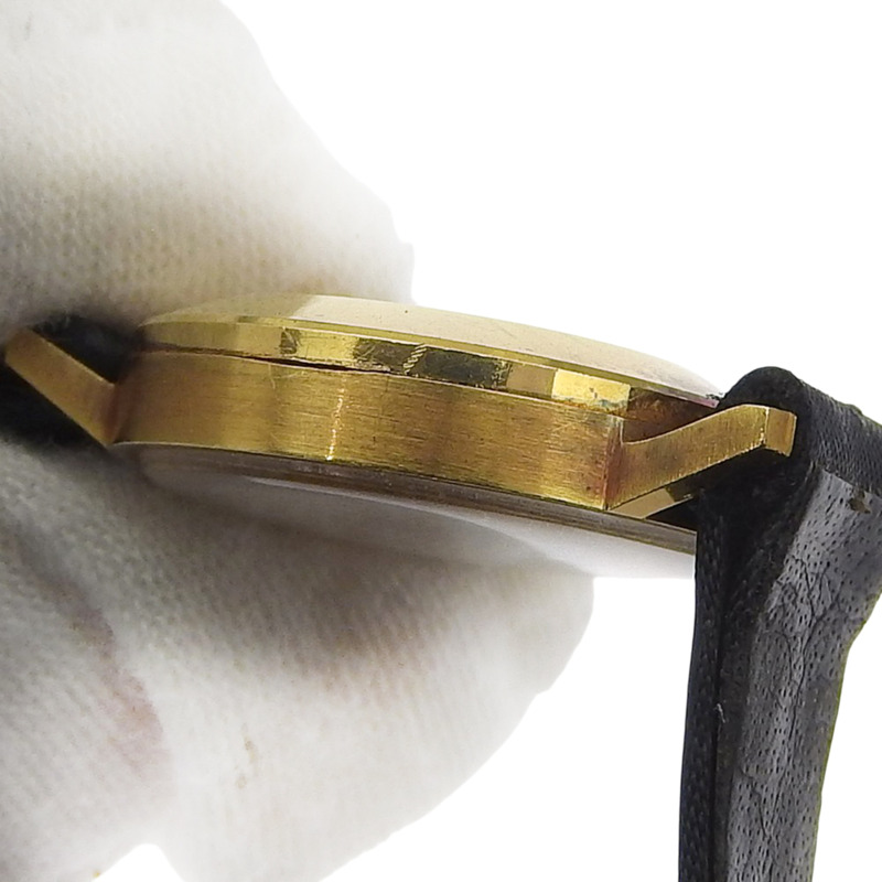 國際手錶公司(IWC)復古手錶,41型機芯,18K黃金錶殼,皮革錶帶,手動上鍊,模擬顯示,銀色錶盤,女士款。-6