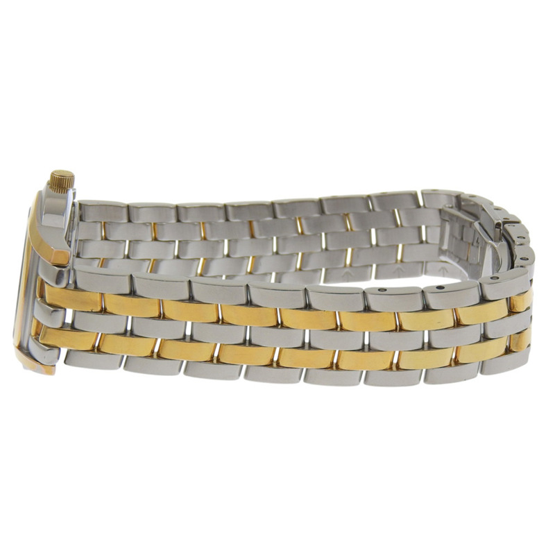 Gucci GUCCI 5500L 女士腕錶，不鏽鋼鍍金石英指針式顯示，白色錶盤。-3