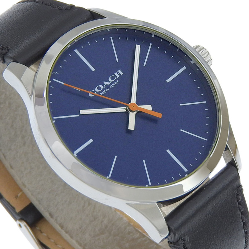 Coach 手錶 CA.118.112.1640,不鏽鋼,石英,模擬顯示,藍色錶盤,男士。-2