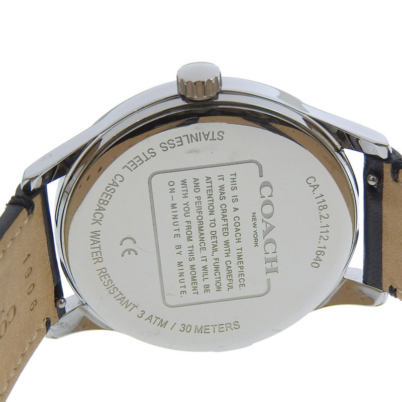 Coach 手錶 CA.118.112.1640,不鏽鋼,石英,模擬顯示,藍色錶盤,男士。-5