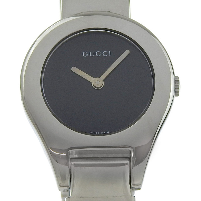 Gucci GUCCI 6700L 女士腕錶，不鏽鋼黑色石英模擬顯示錶盤-0