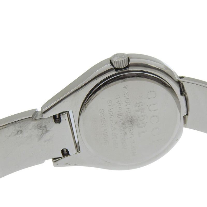 Gucci GUCCI 6700L 女士腕錶，不鏽鋼黑色石英模擬顯示錶盤-5