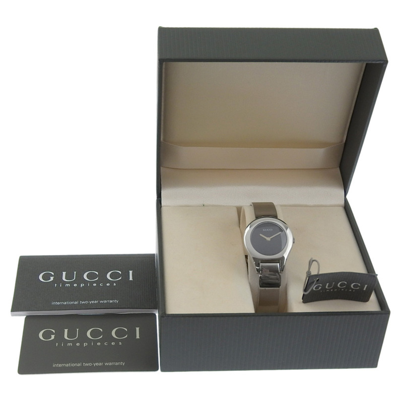 Gucci GUCCI 6700L 女士腕錶，不鏽鋼黑色石英模擬顯示錶盤-7
