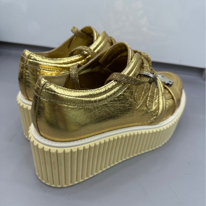 Chanel 金色休閒鞋 厚底 38碼-3