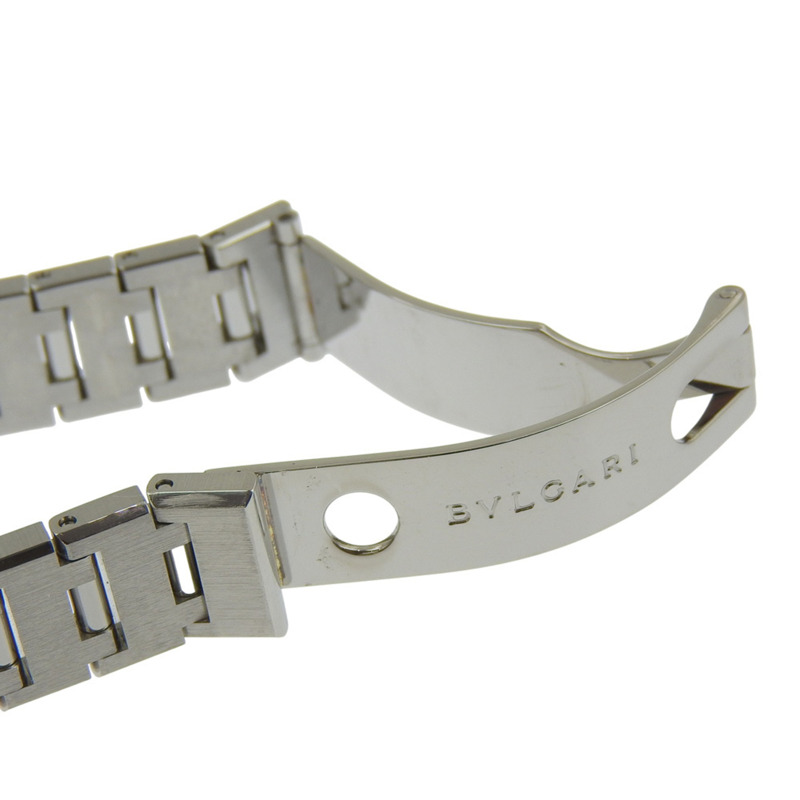 寶格麗 (BVLGARI) BB23SS 女士腕錶，不鏽鋼石英錶殼，黑色錶盤，指針式顯示。-7