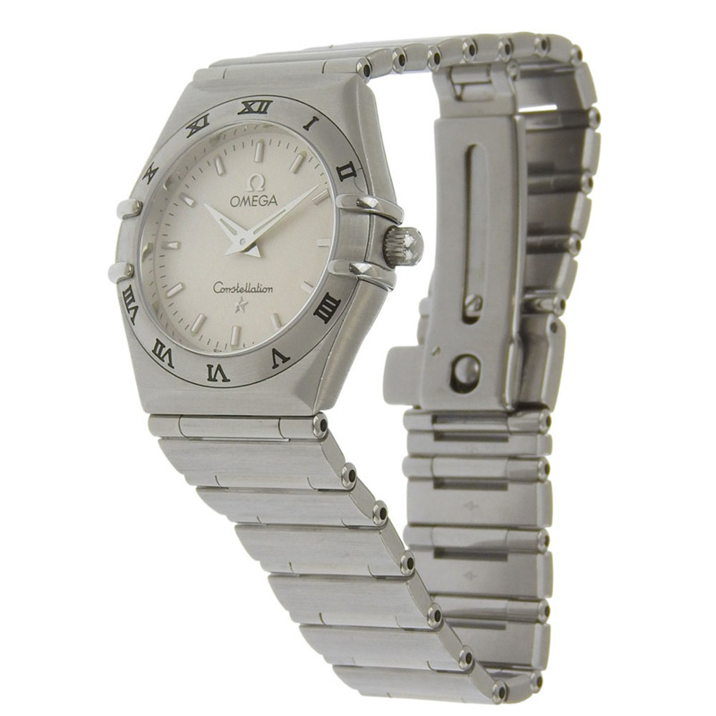 歐米茄星座系列迷你腕錶 1562.30，不鏽鋼，1998 年，石英，模擬顯示，白色錶盤，女士款。-1